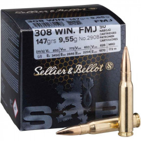NABOJ .308 win FMJ 147g - 9,55g (50) Sellier & Bellot